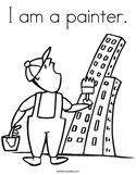 I am a painter Coloring Page