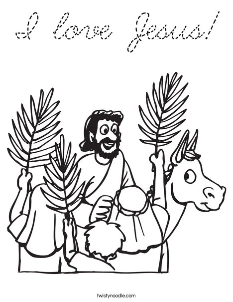 Palm Sunday Coloring Page
