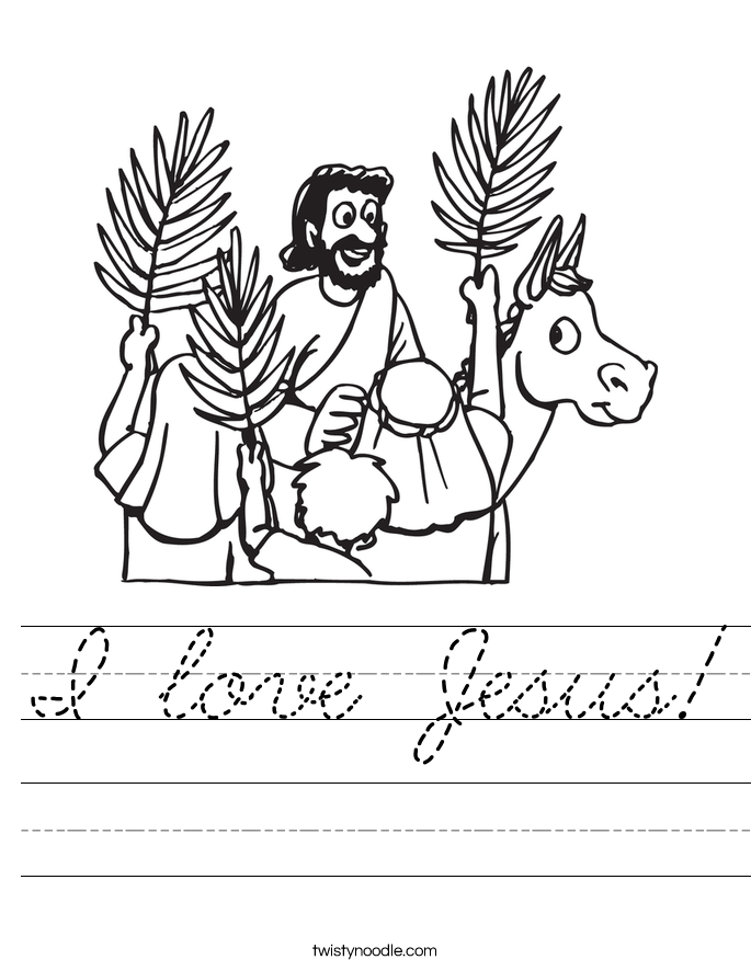 I love Jesus! Worksheet