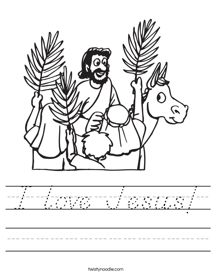 I love Jesus! Worksheet