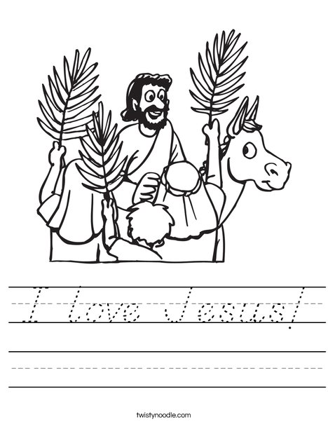 Palm Sunday Worksheet