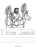 I love Jesus! Worksheet