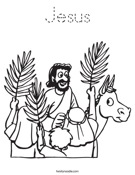 Palm Sunday Coloring Page