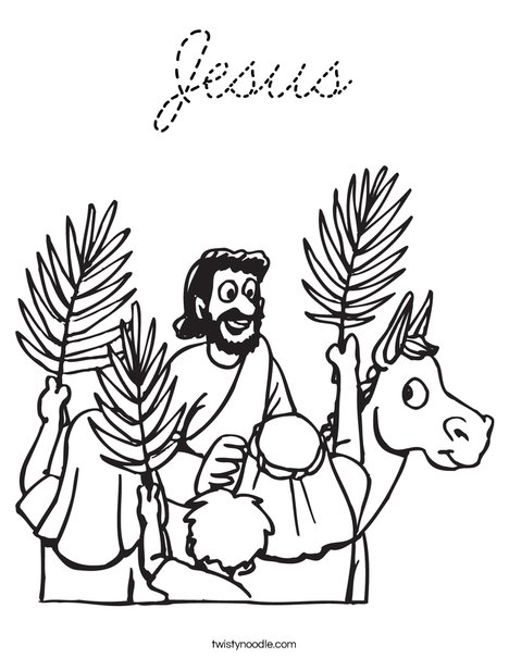 Palm Sunday Coloring Page