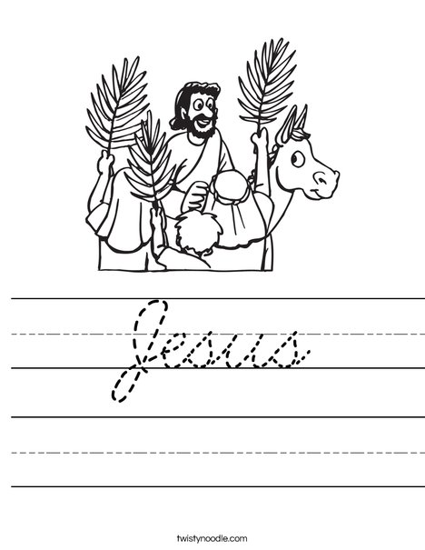 Palm Sunday Worksheet