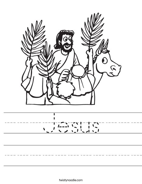 Palm Sunday Worksheet