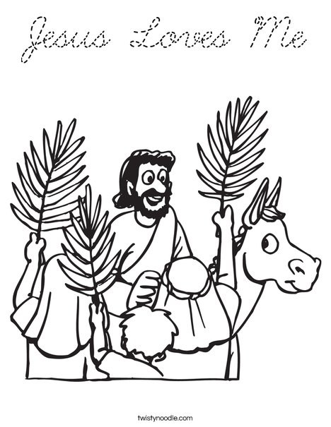 Palm Sunday Coloring Page