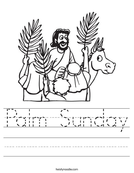 Palm Sunday Worksheet