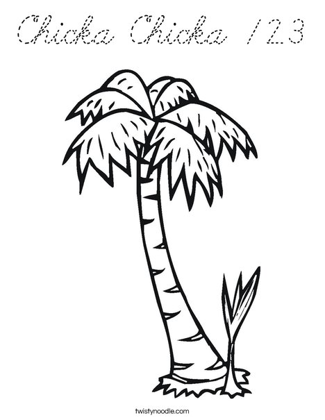 Palm Tree Coloring Page