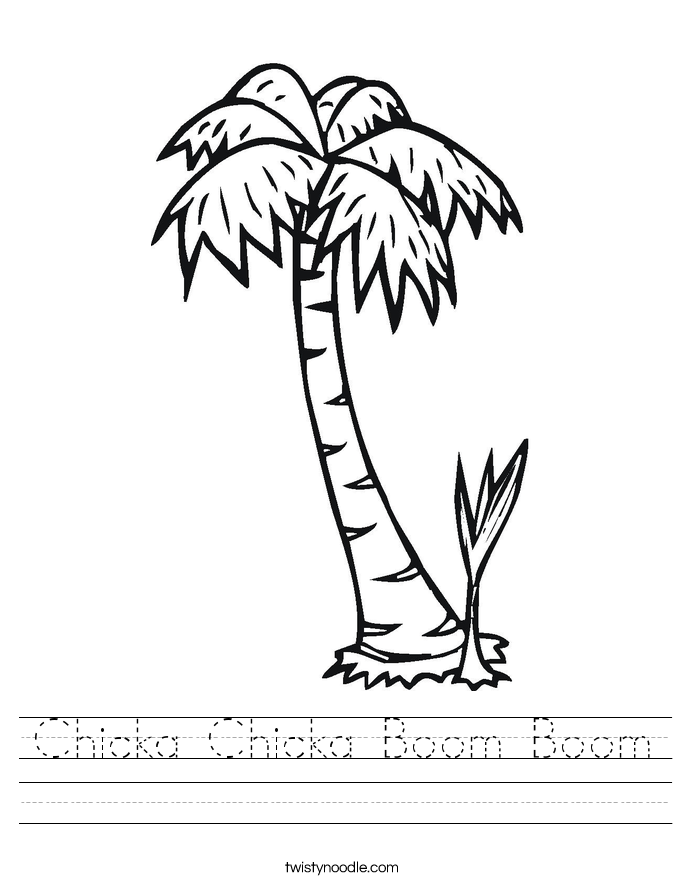 Chicka Chicka Boom Boom Worksheet