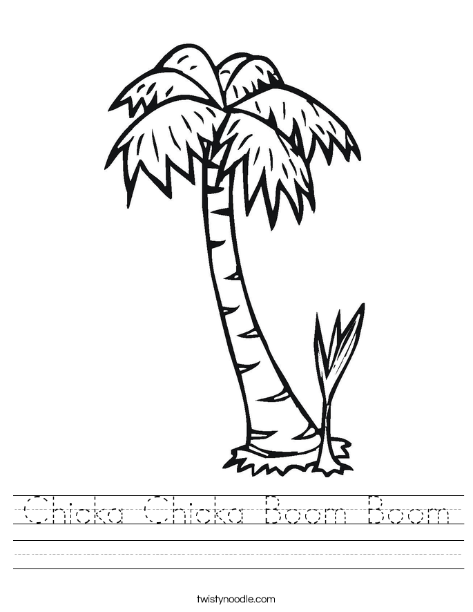 Chicka Chicka Boom Boom Worksheet Twisty Noodle Chicka Chicka Boom Boom Worksheet Twisty Noodle