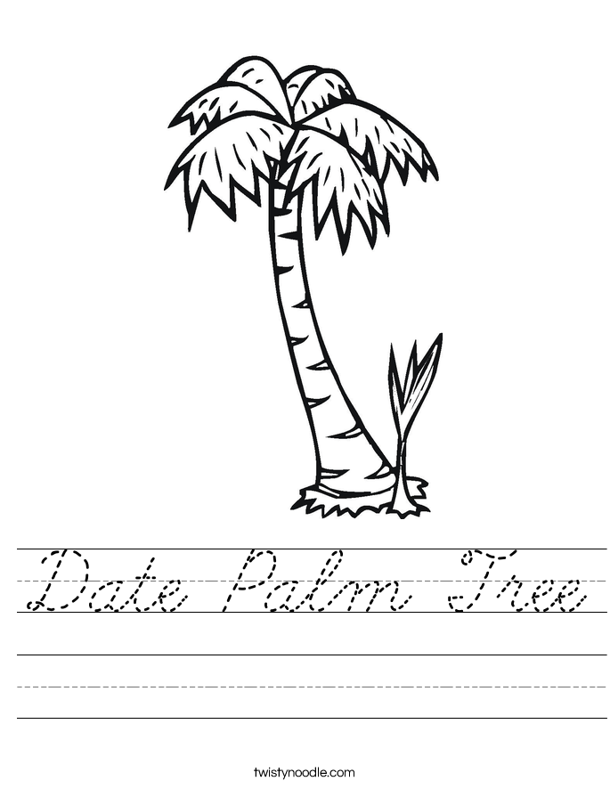 Date Palm Tree Worksheet
