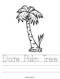 Date Palm Tree Worksheet
