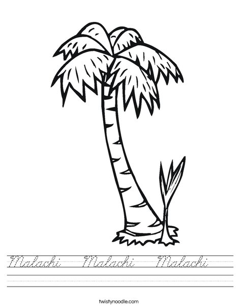 Palm Tree Worksheet