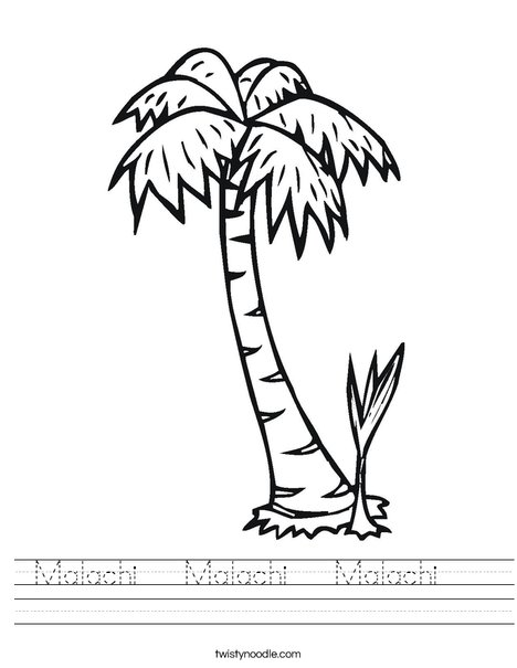 Palm Tree Worksheet