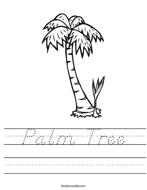 Palm Tree Worksheet