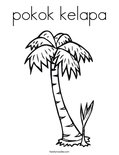 pokok kelapaColoring Page