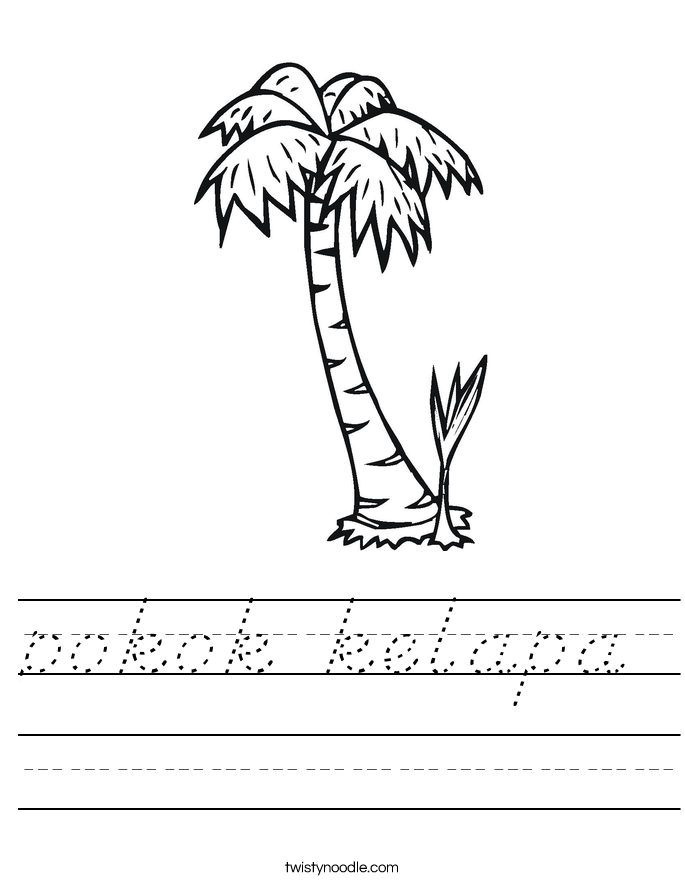 pokok kelapa Worksheet