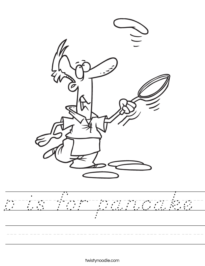 p is for pancake Worksheet