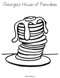 Georgia's House of Pancakes Coloring Page
