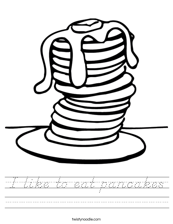 I like to eat pancakes Worksheet