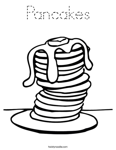 Pancakes Coloring Page
