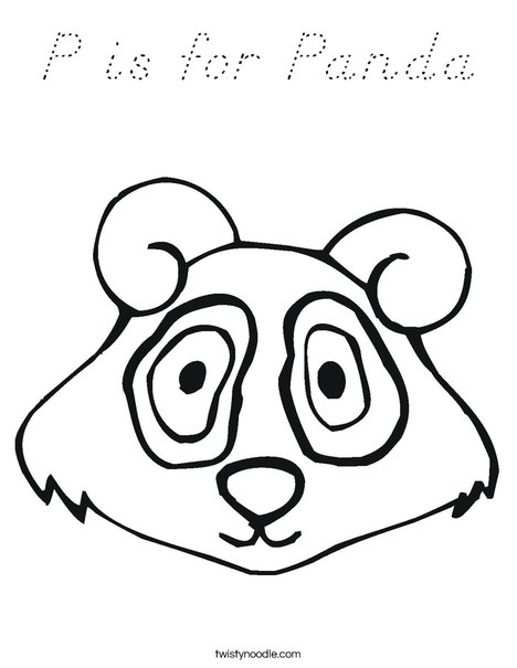 Panda Bear Head Coloring Page