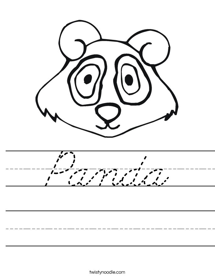 Panda Worksheet