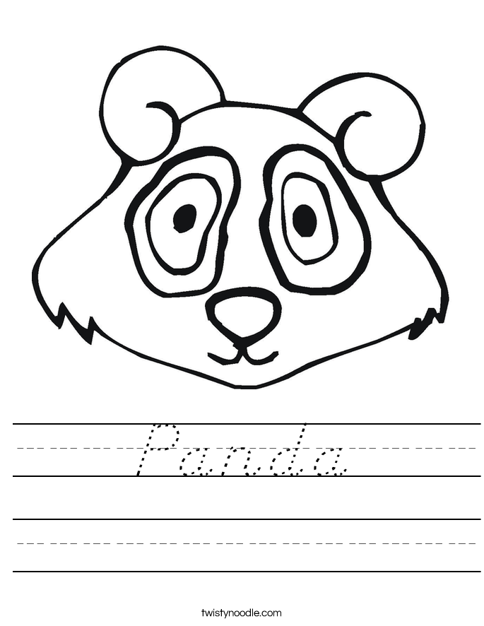 Panda Worksheet