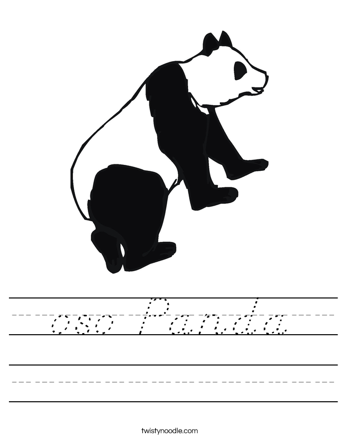 oso Panda Worksheet