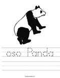 oso Panda Worksheet