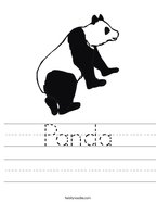 Panda Handwriting Sheet