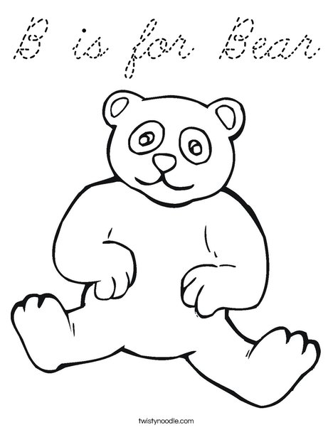 Panda Bear Coloring Page