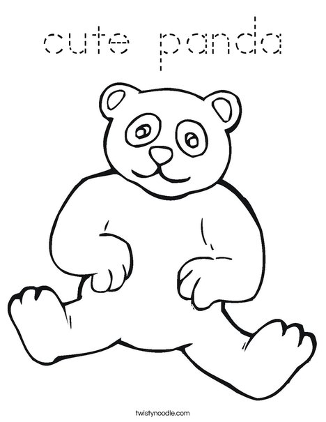 Panda Bear Coloring Page