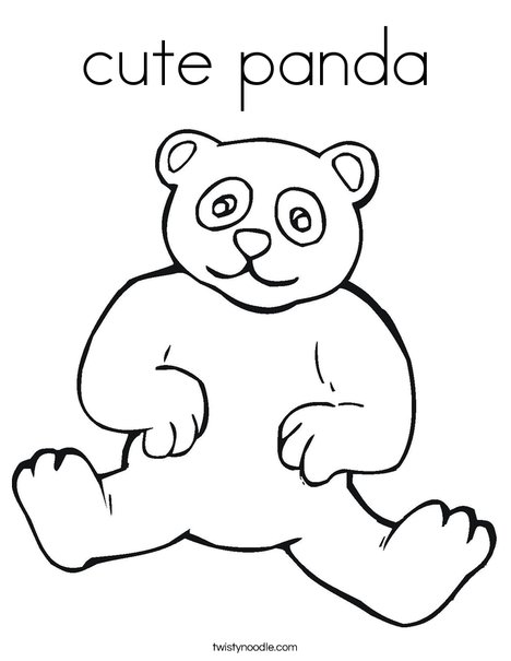 Panda Bear Coloring Page