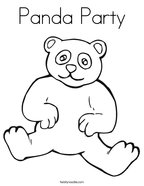 Panda Party Coloring Page