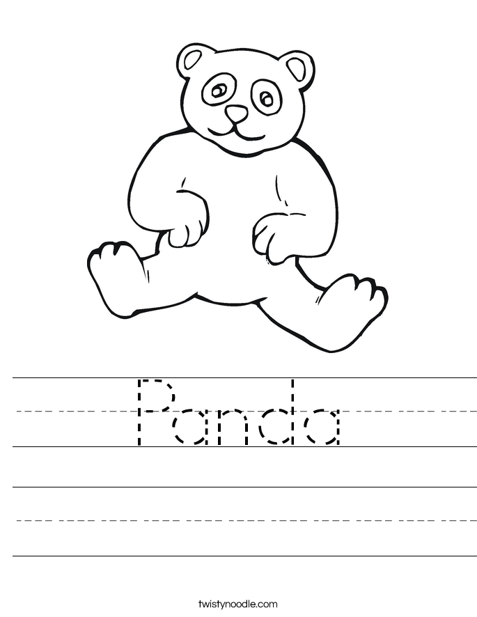 Panda Worksheet