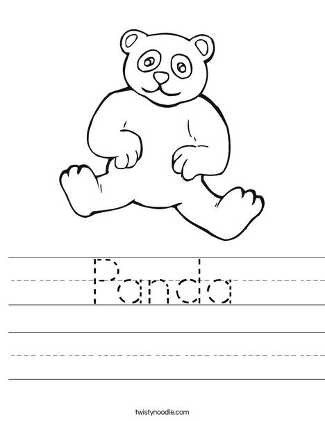 Panda Bear Worksheet