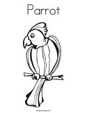 Parrot Coloring Page