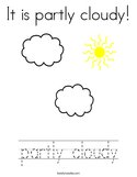 It is partly cloudy Coloring Page