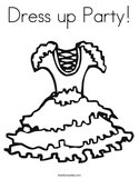 Dress up Party Coloring Page
