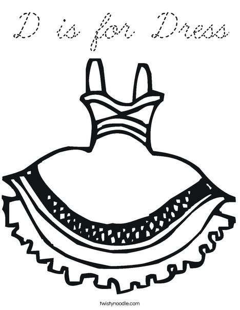 Party Dress Coloring Page