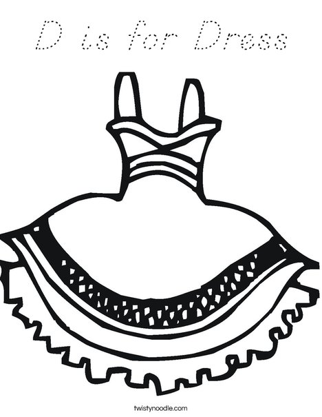 Party Dress Coloring Page