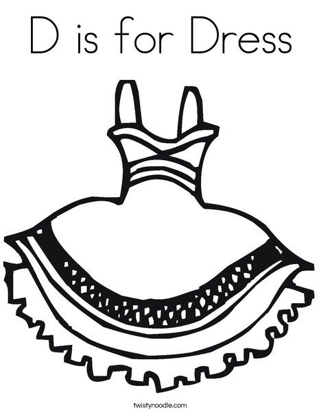 Party Dress Coloring Page