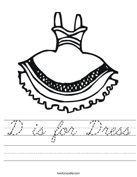 Party Dress Worksheet