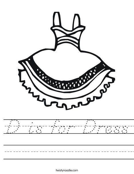 Party Dress Worksheet