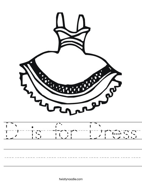 Party Dress Worksheet