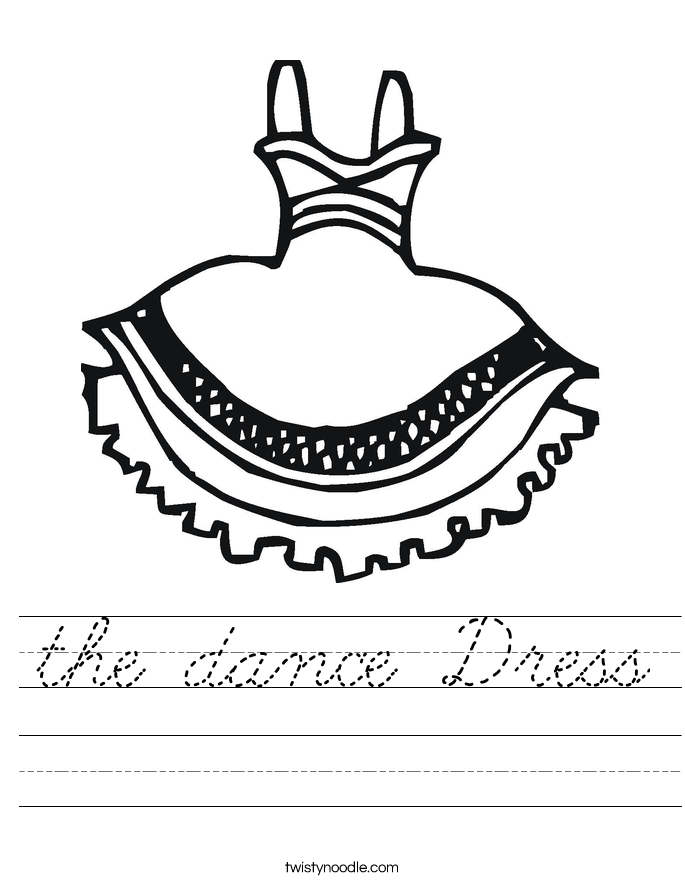 the dance Dress Worksheet