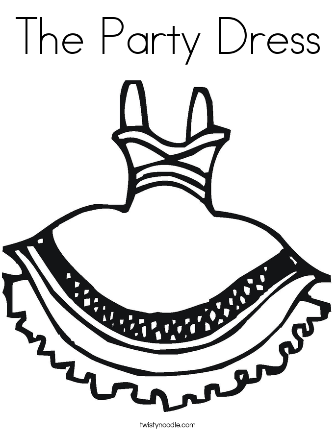The Party Dress Coloring Page