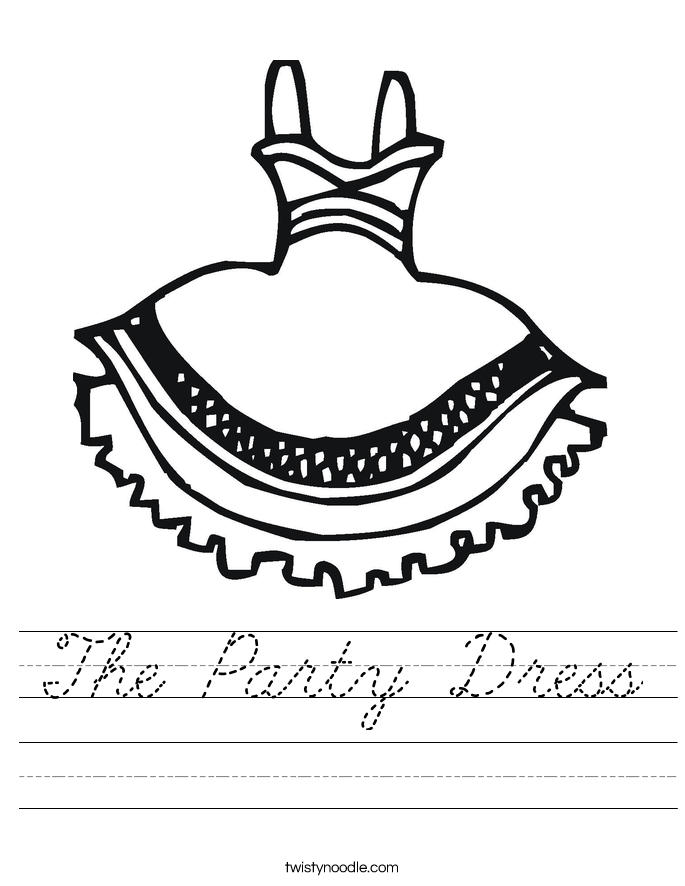 The Party Dress Worksheet